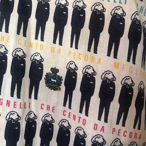 Italian animal-print long sleeve cotton shirt